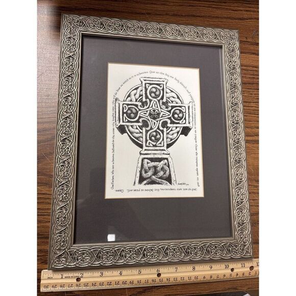 Thomas Hanlon Framed Religious Print: Our Father Christian Prayer - Picture 1 of 5
